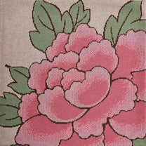 Lot de 2 housse de coussin Pivoines