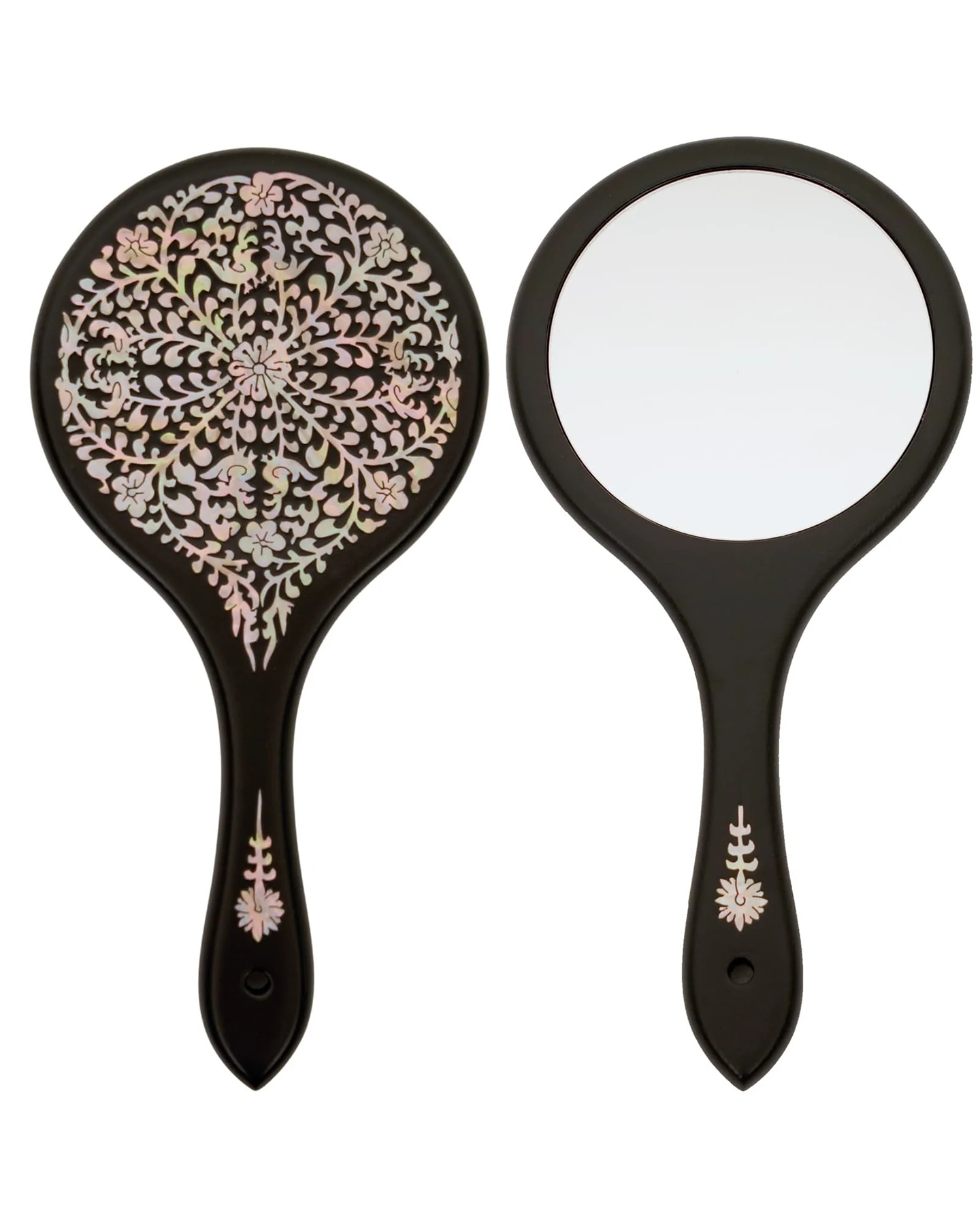Miroir à main en nacre