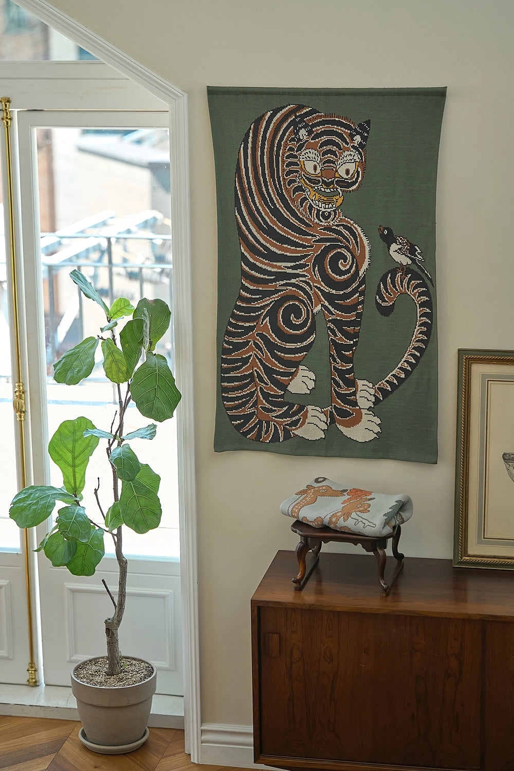 Plaid « Tigre &amp; Pie » – Vert