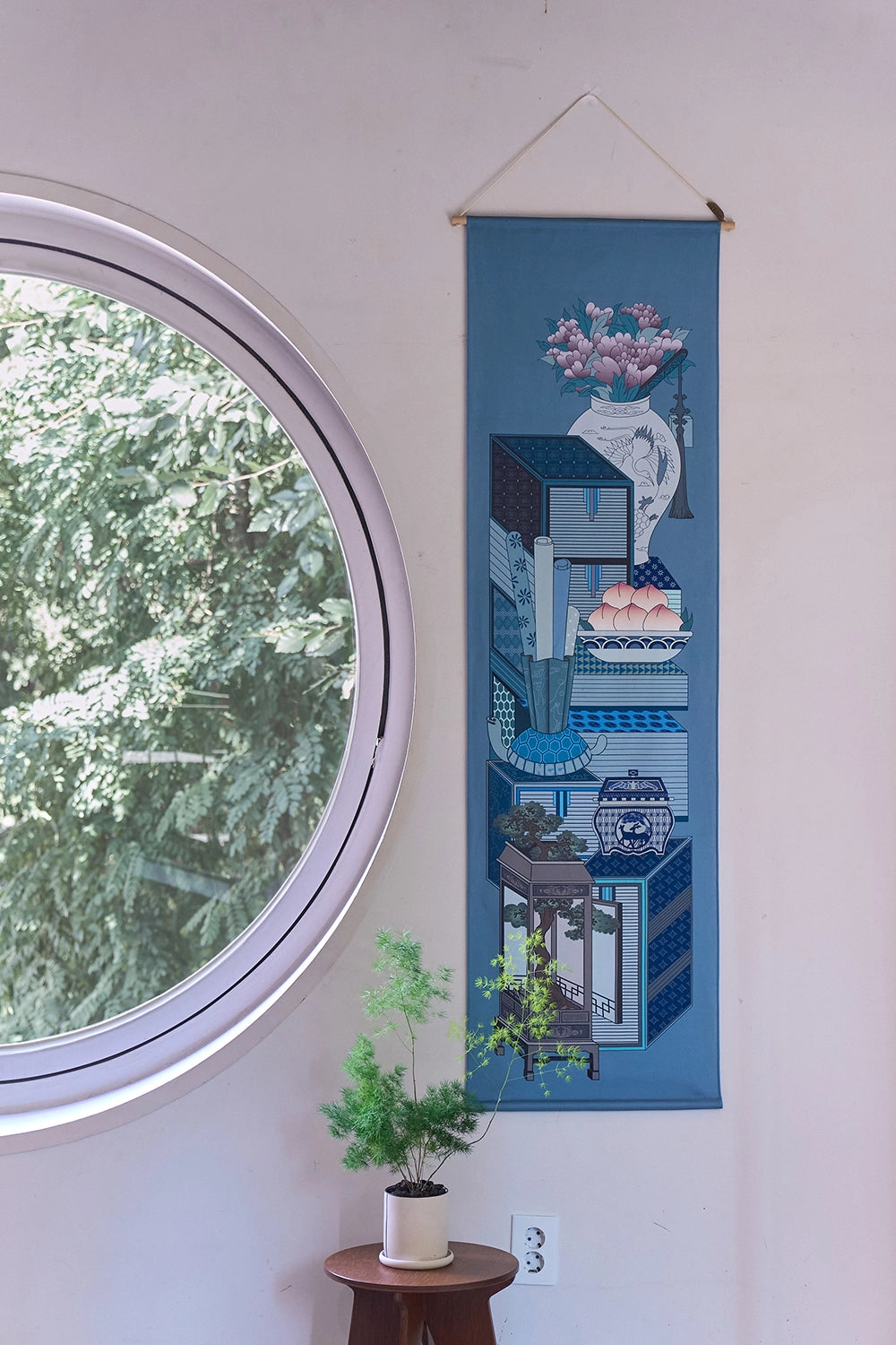 Chemin de table « Chaekgeori » – Bleu