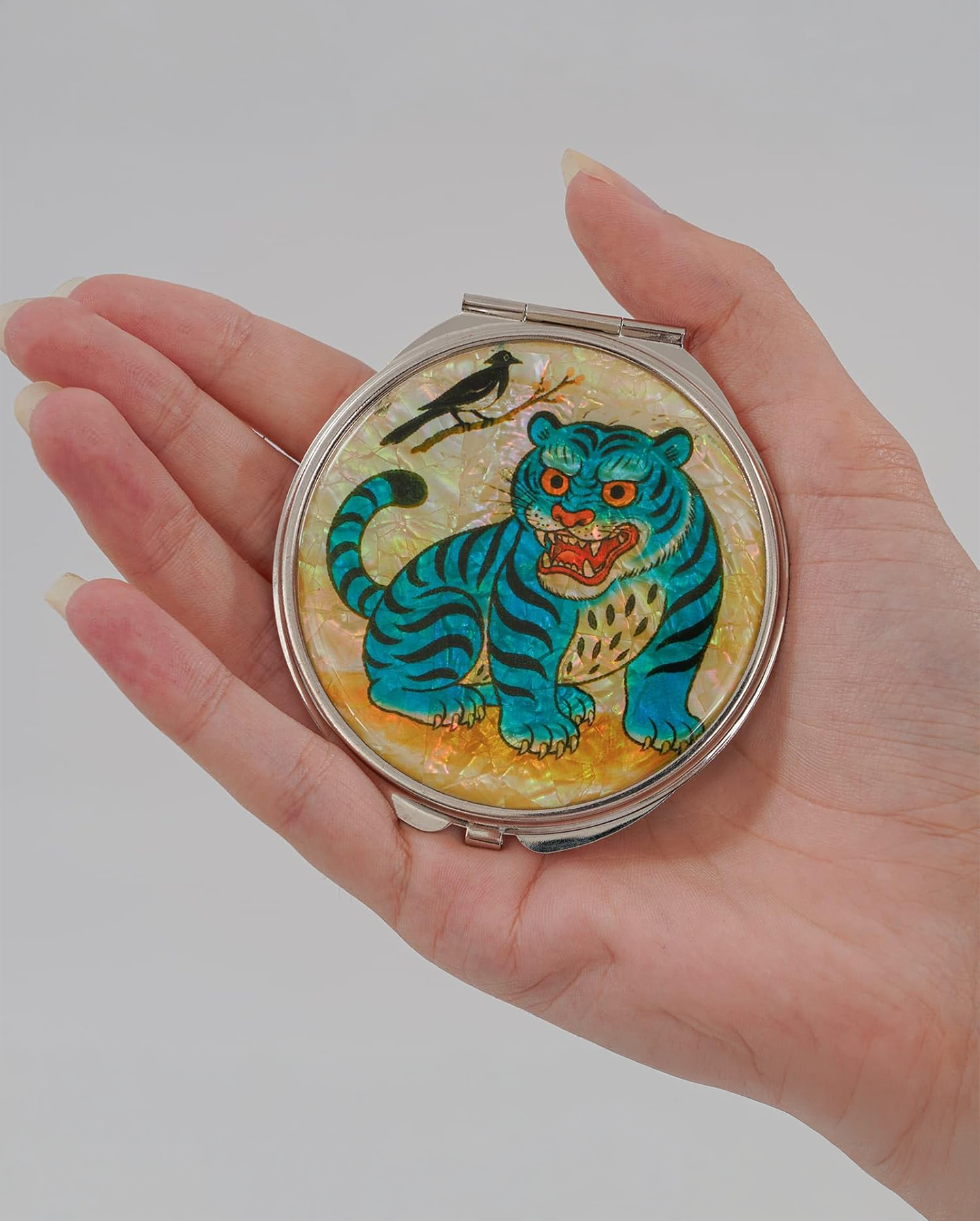 Miroir de poche « Tigre &amp; Pie »