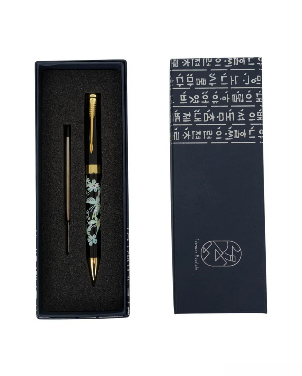 Stylo en nacre - Papillons &amp; Fleurs