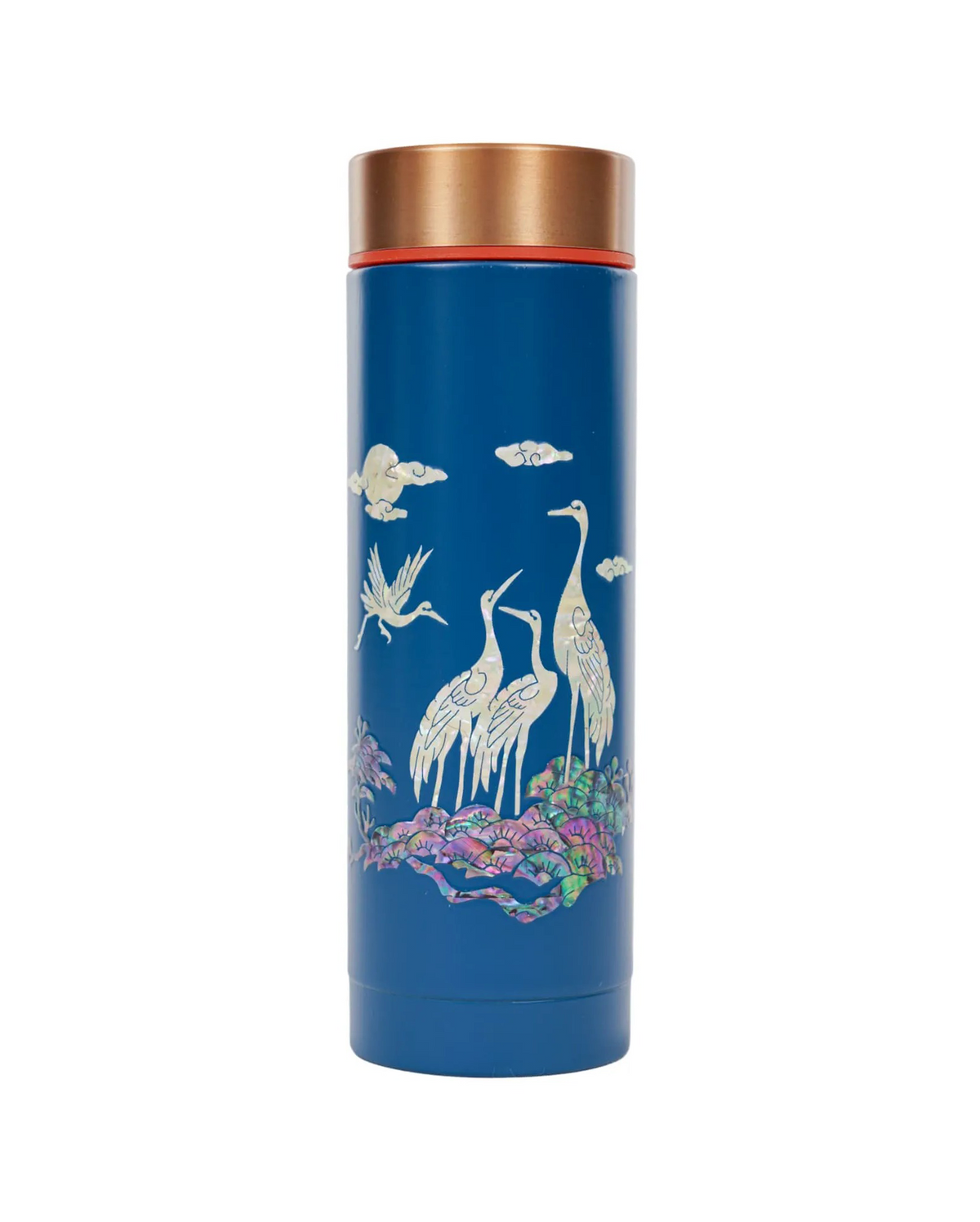 Bouteille isotherme “Grues” – Bleu