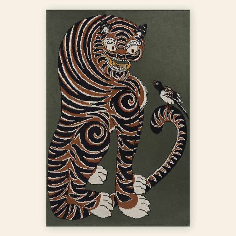 Plaid “Tigre et Pie” – Ho-jak-do(Vert)