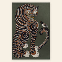 Plaid “Tigre et Pie” – Ho-jak-do(Vert)