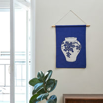 Plaid motif “Porcelaine de Joseon – Raisins”