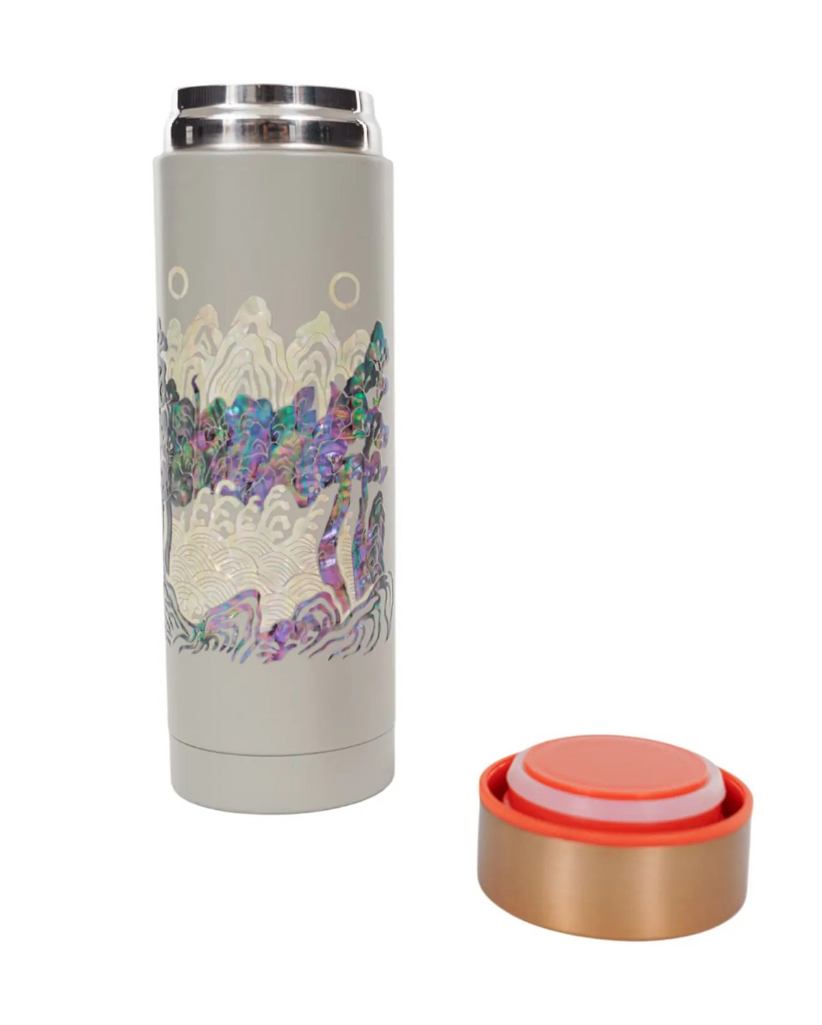 Bouteille isotherme “Paysage” – Gris
