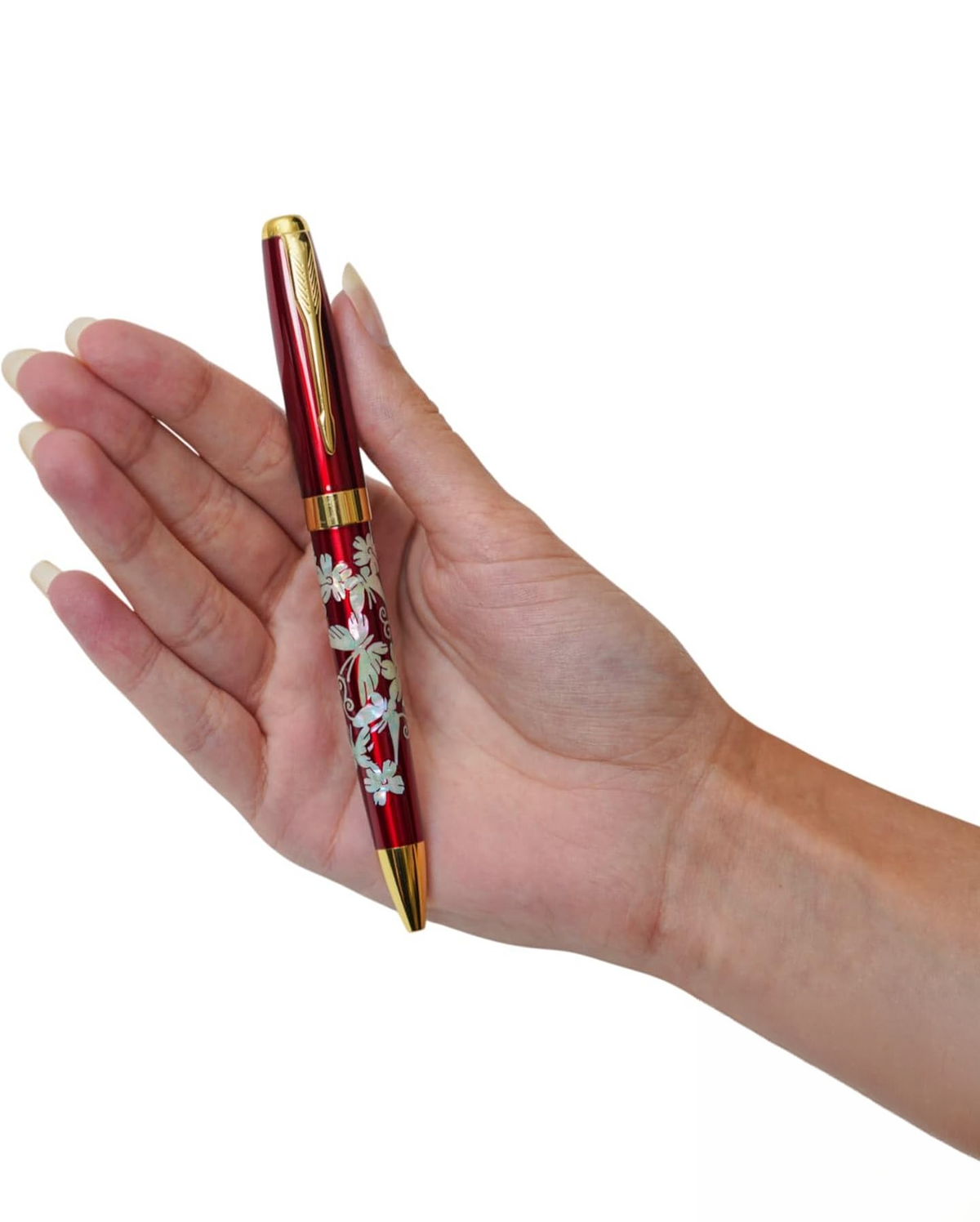 Stylo en nacre - Papillons &amp; Fleurs