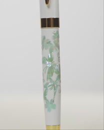 Stylo en nacre - Papillons &amp; Fleurs