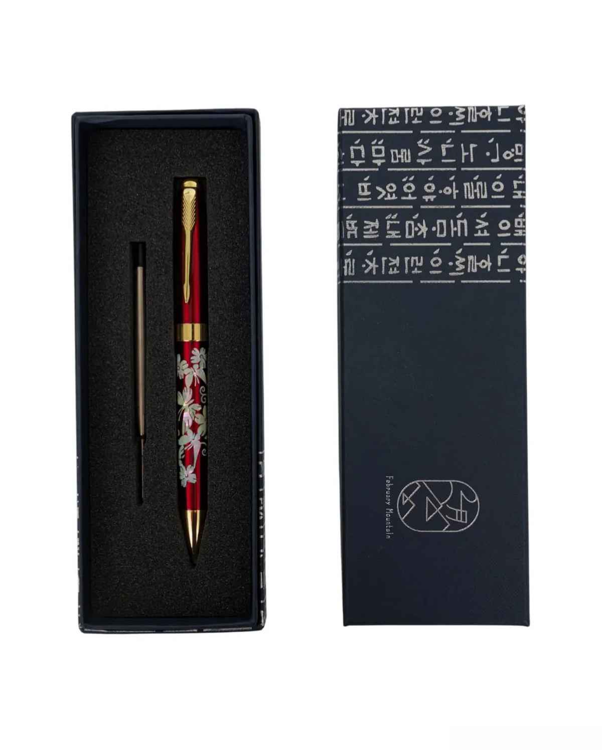Stylo en nacre - Papillons &amp; Fleurs