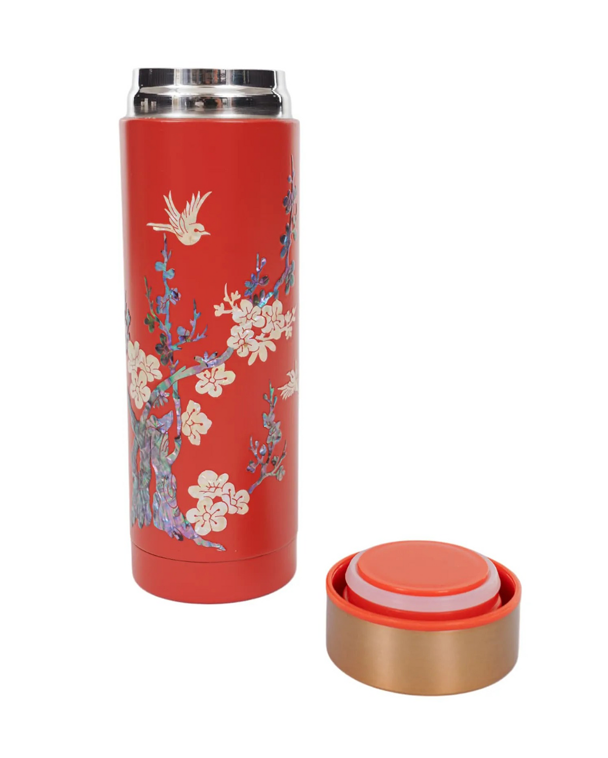 Bouteille isotherme “Fleurs de prunier” – Rouge
