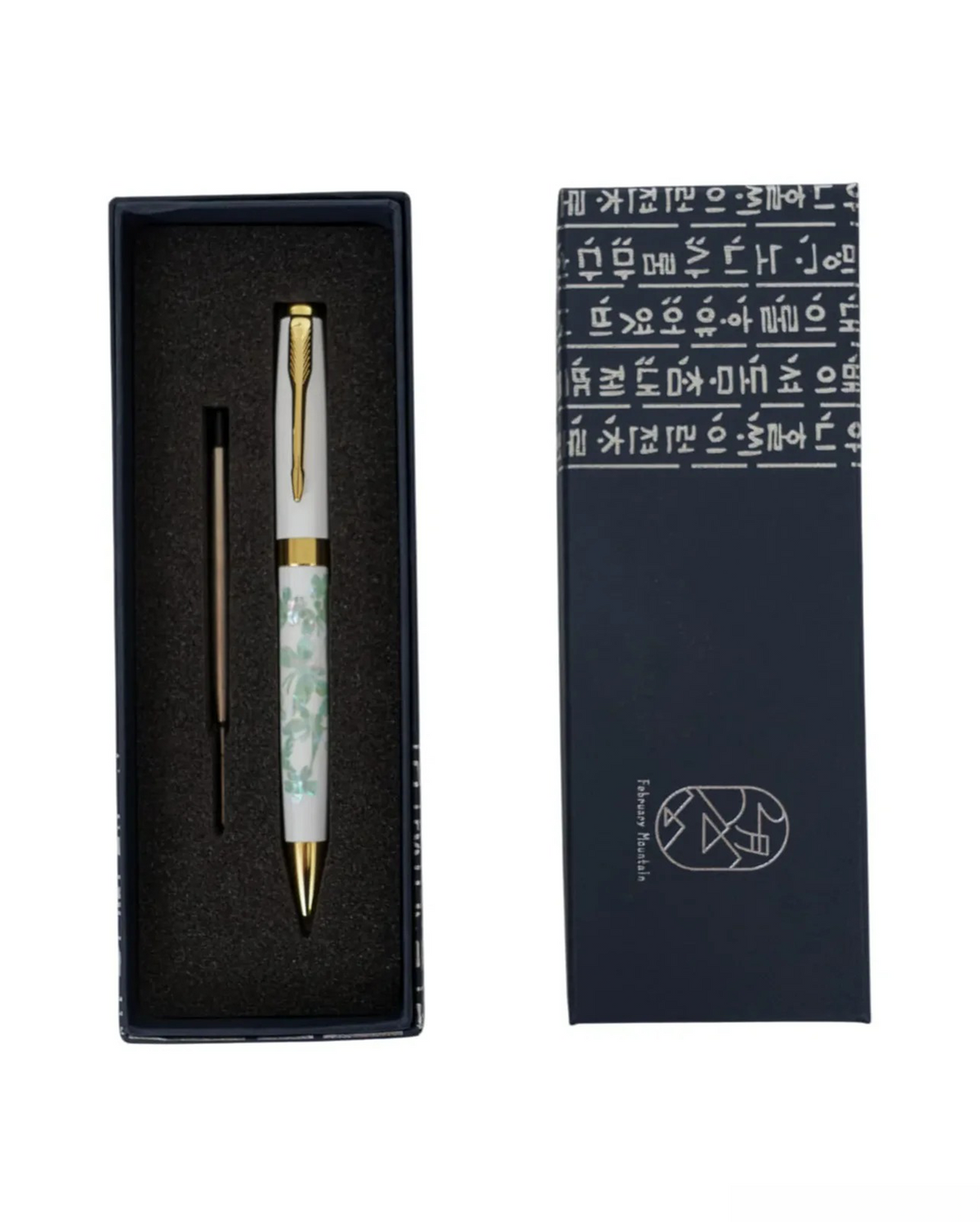 Stylo en nacre - Papillons &amp; Fleurs