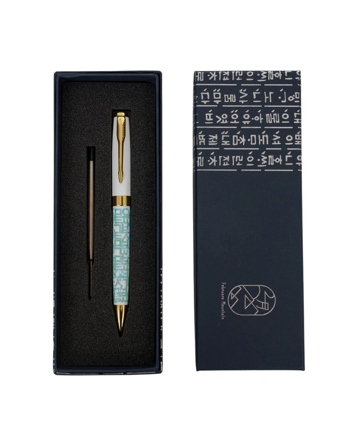 Stylo en nacre - Hangeul (alphabet coréen)